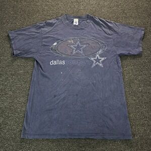 Vintage Logo 7 Dallas Cowboys T Shirt Mens Large Blue Distressed NFL Football